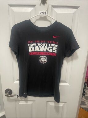 Nike Black Short Sleeve 'How 'Bout Them Dawgs' Graphic Tee